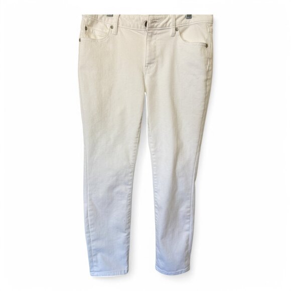 a.n.a. Petite WHITE JEANS Size 28/6Petite Skinny Ankle Stretch Denim Mid-Rise - Picture 6 of 11